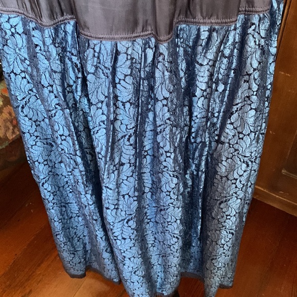 Vintage Blue Lace Boho Whimsigoth Maxi Skirt M - Picture 7 of 12
